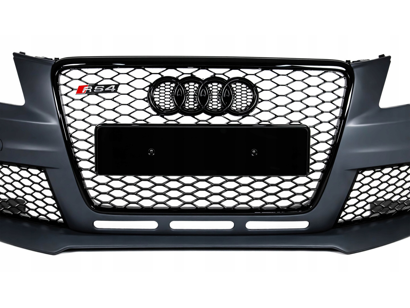 Audi A4 Pre-Facelift B8 2008-2011 Front Bumper RS4 Black Quattro Style